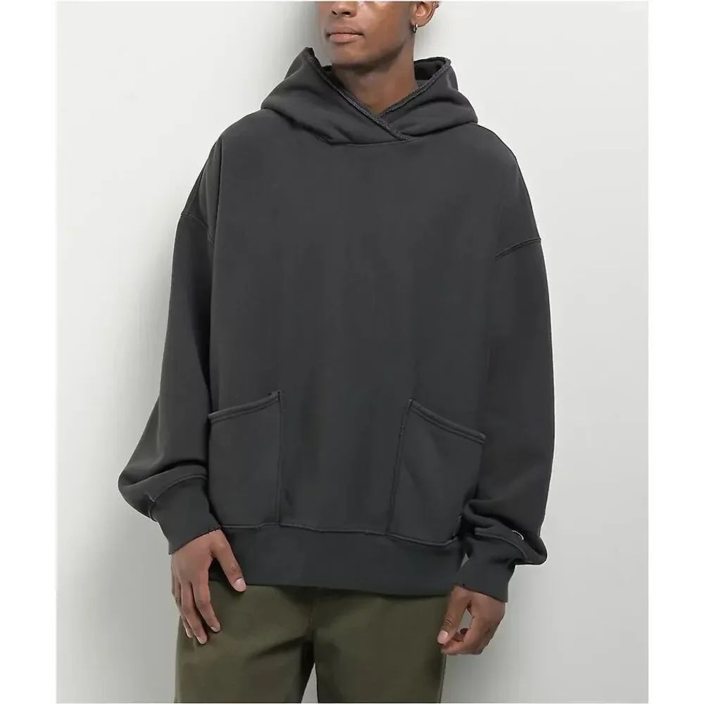 Champion Reverse Weave Crossover  Vintage Dye Hoodie Black Medium